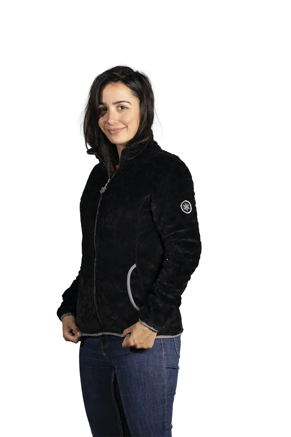 veste polaire femme lauziere noir