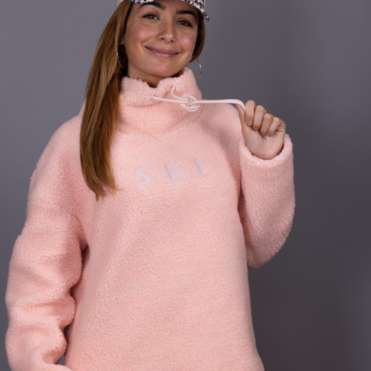 lila sweat sherpa rose angele sportswear